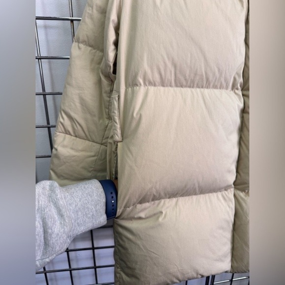 Acne Studios Belted Quilted Cotton-Blend Down Puffer Jacket in Beige Size 30 - Picture 6 of 10